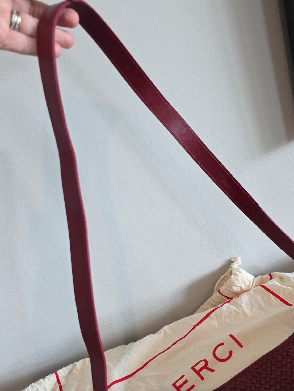 Clare V Moyen Messenger Bag In Woven Oxblood - Picture 10 of 16